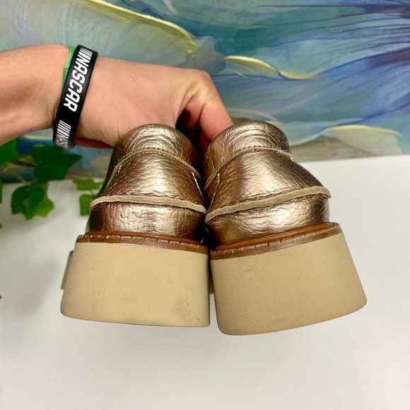 New Pedro Garcia Sebas Lug Penny Loafer in Gold 39.5 / US 9.5 - Picture 8 of 16